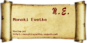 Monoki Evetke névjegykártya